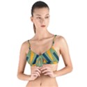 Abstract geometric design    Tie Up Cut Bikini Top View1