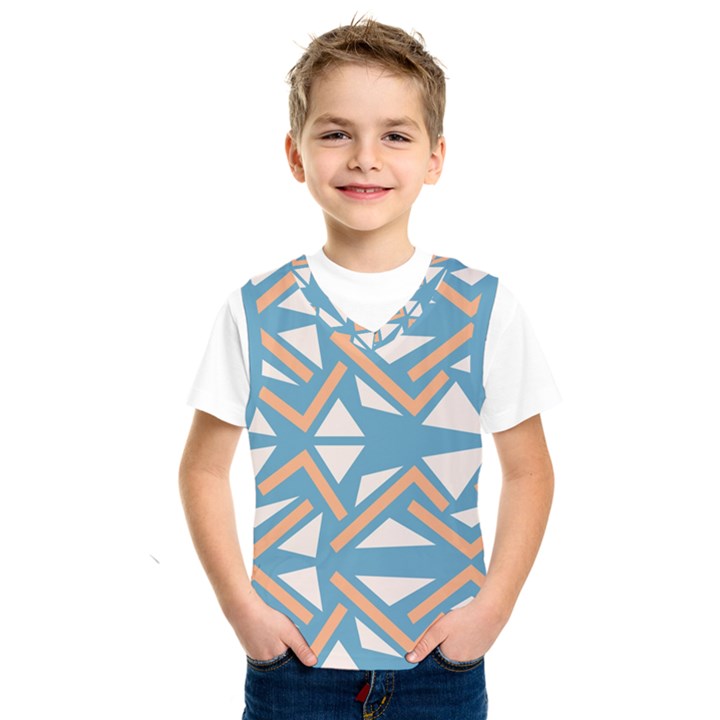 Abstract geometric design    Kids  Basketball Tank Top