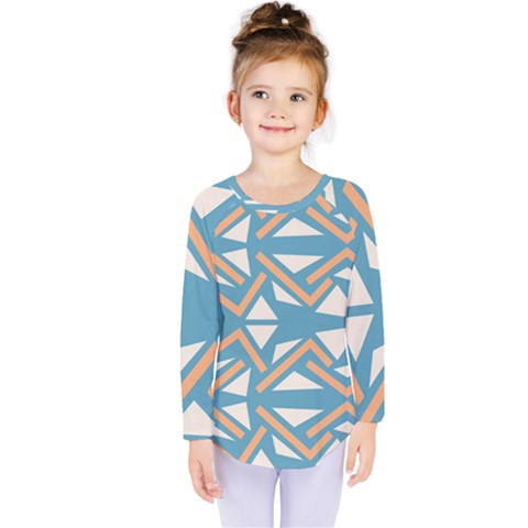 Abstract Geometric Design    Kids  Long Sleeve Tee by Eskimos