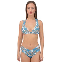 Abstract Geometric Design    Double Strap Halter Bikini Set by Eskimos