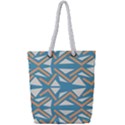 Abstract geometric design    Full Print Rope Handle Tote (Small) View1