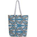 Abstract geometric design    Full Print Rope Handle Tote (Small) View2