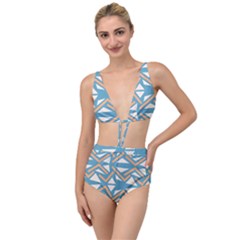 Abstract Geometric Design    Tied Up Two Piece Swimsuit by Eskimos