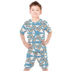 Abstract Geometric Design    Kids  Tee And Shorts Set by Eskimos