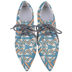 Abstract Geometric Design    Pointed Oxford Shoes by Eskimos