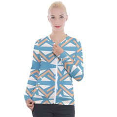 Abstract Geometric Design    Casual Zip Up Jacket by Eskimos