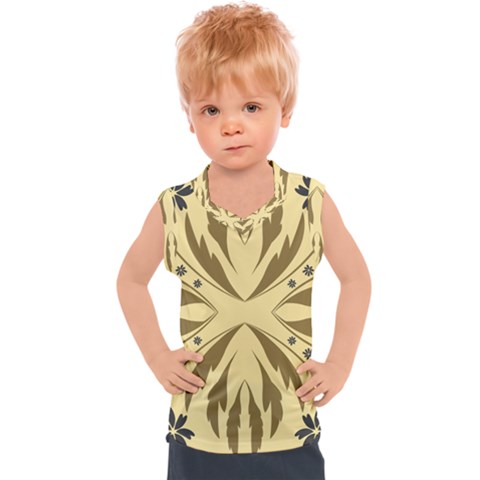 Folk Flowers Print Floral Pattern Ethnic Art Kids  Sport Tank Top by Eskimos