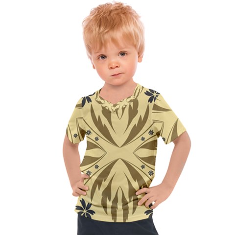 Folk Flowers Print Floral Pattern Ethnic Art Kids  Sports Tee by Eskimos