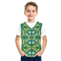 Folk Flowers Print Floral Pattern Ethnic Art Kids  Basketball Tank Top by Eskimos