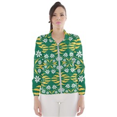 Folk Flowers Print Floral Pattern Ethnic Art Women s Windbreaker by Eskimos