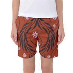 Folk Flowers Print Floral Pattern Ethnic Art Women s Basketball Shorts by Eskimos