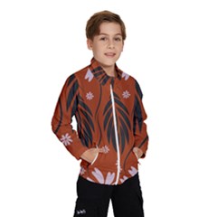 Folk Flowers Print Floral Pattern Ethnic Art Kids  Windbreaker