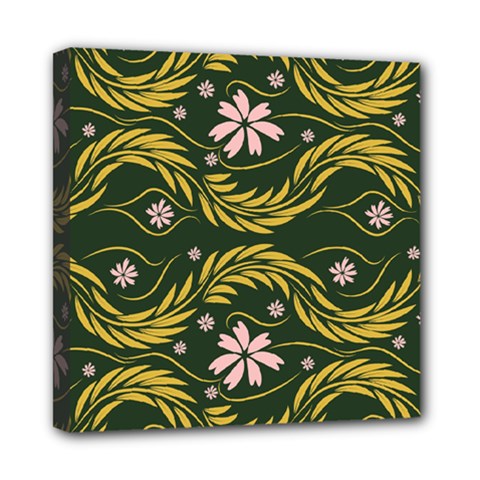 Folk Flowers Print Floral Pattern Ethnic Art Mini Canvas 8  X 8  (stretched) by Eskimos