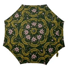 Folk Flowers Print Floral Pattern Ethnic Art Hook Handle Umbrellas (large) by Eskimos