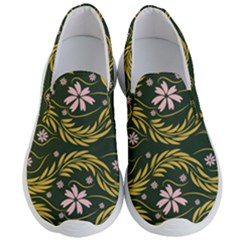 Folk Flowers Print Floral Pattern Ethnic Art Men s Lightweight Slip Ons by Eskimos