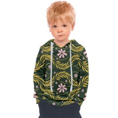 Folk Flowers Print Floral Pattern Ethnic Art Kids  Overhead Hoodie by Eskimos