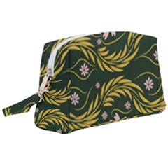 Folk Flowers Print Floral Pattern Ethnic Art Wristlet Pouch Bag (large) by Eskimos