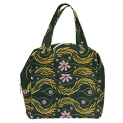 Folk Flowers Print Floral Pattern Ethnic Art Boxy Hand Bag by Eskimos