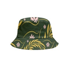 Folk Flowers Print Floral Pattern Ethnic Art Inside Out Bucket Hat (kids) by Eskimos