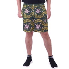 Folk Flowers Print Floral Pattern Ethnic Art Men s Pocket Shorts by Eskimos