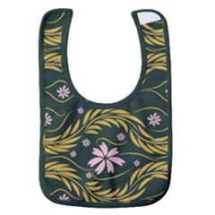 Folk Flowers Print Floral Pattern Ethnic Art Baby Bib by Eskimos