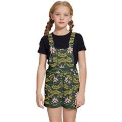 Folk Flowers Print Floral Pattern Ethnic Art Kids  Short Overalls by Eskimos