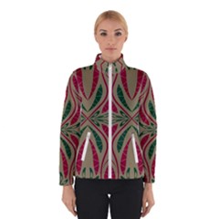 Folk Flowers Print Floral Pattern Ethnic Art Women s Bomber Jacket by Eskimos