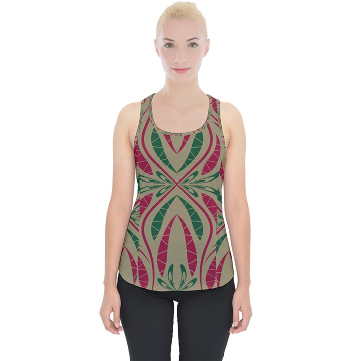 Folk flowers print Floral pattern Ethnic art Piece Up Tank Top