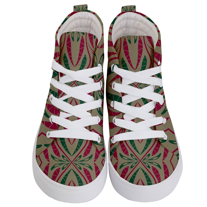 Folk flowers print Floral pattern Ethnic art Kids  Hi-Top Skate Sneakers