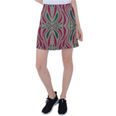 Folk Flowers Print Floral Pattern Ethnic Art Tennis Skirt by Eskimos