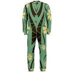 Folk Flowers Print Floral Pattern Ethnic Art Onepiece Jumpsuit (men) by Eskimos