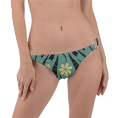 Folk Flowers Print Floral Pattern Ethnic Art Ring Detail Bikini Bottom by Eskimos