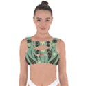 Folk flowers print Floral pattern Ethnic art Bandaged Up Bikini Top View1