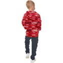 Love And Hate Typographic Design Pattern Kids  Hooded Pullover View2