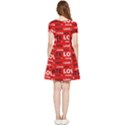 Love And Hate Typographic Design Pattern Inside Out Cap Sleeve Dress View2