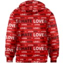 Love And Hate Typographic Design Pattern Kids  Zipper Hoodie Without Drawstring View2