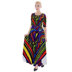 323e9da6-3c5d-45a8-8e87-448e29102b76 Half Sleeves Maxi Dress