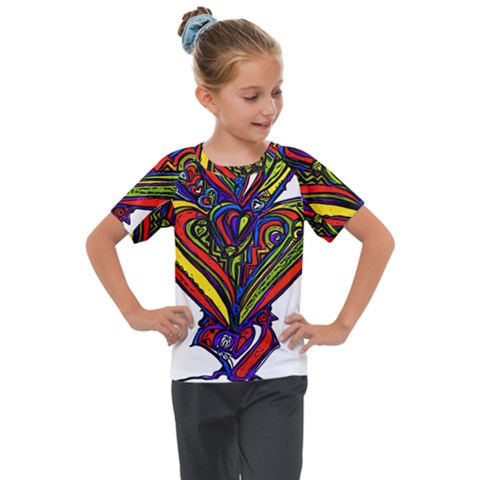 323e9da6-3c5d-45a8-8e87-448e29102b76 Kids  Mesh Piece Tee by oneheartbeat