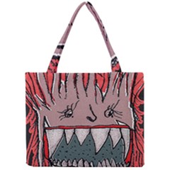 Evil Monster Close Up Portrait Mini Tote Bag by dflcprintsclothing