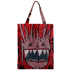 Evil Monster Close Up Portrait Zipper Classic Tote Bag by dflcprintsclothing