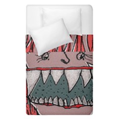 Evil Monster Close Up Portrait Duvet Cover Double Side (single Size) by dflcprintsclothing