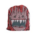 Evil Monster Close Up Portrait Drawstring Pouch (XL) View1