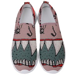 Evil Monster Close Up Portrait Men s Slip On Sneakers