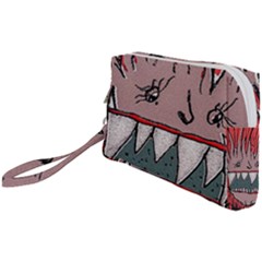 Evil Monster Close Up Portrait Wristlet Pouch Bag (small) by dflcprintsclothing