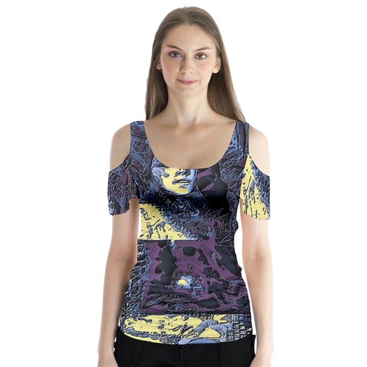 Glitch Witch II Butterfly Sleeve Cutout Tee 