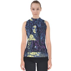 Glitch Witch Ii Mock Neck Shell Top by MRNStudios