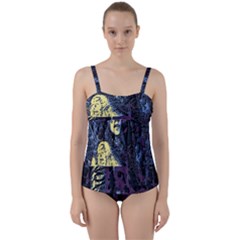 Glitch Witch Ii Twist Front Tankini Set by MRNStudios