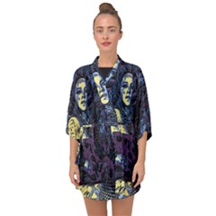 Glitch Witch Ii Half Sleeve Chiffon Kimono by MRNStudios