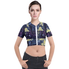 Glitch Witch Ii Short Sleeve Cropped Jacket by MRNStudios