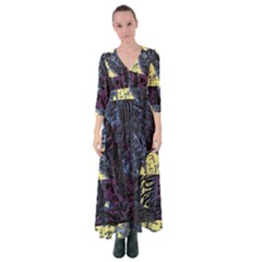 Glitch Witch Ii Button Up Maxi Dress by MRNStudios